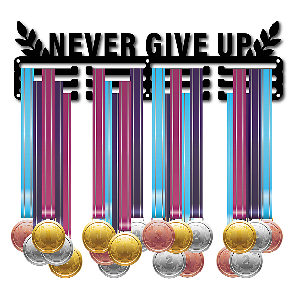 PandaHall Iron Medal Holder, Medals Display Hanger Rack, Medal Holder Frame, Rectangle with Word Never Give Up, Black, 11.8x40cm Iron Black
PandaHall Iron Medal Holder, Medals Display Hanger Rack, Medal Holder Frame, Rectangle with Word Never Give Up, Black, 11.8x40cm Iron Black