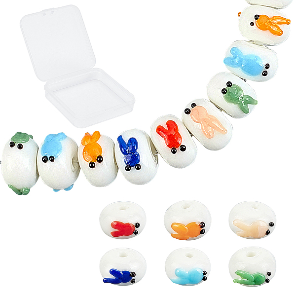 PandaHall SUNNYCLUE 1 Box 12Pcs 6 Colors Goldfish Lampwork Beads Assorted Glass Rondelle Round with Line Wave Point Abacus Loose Spacer..., Multicolor
PandaHall SUNNYCLUE 1 Box 12Pcs 6 Colors Goldfish Lampwork Beads Assorted Glass Rondelle Round with Line Wave Point Abacus Loose Spacer..., Multicolor