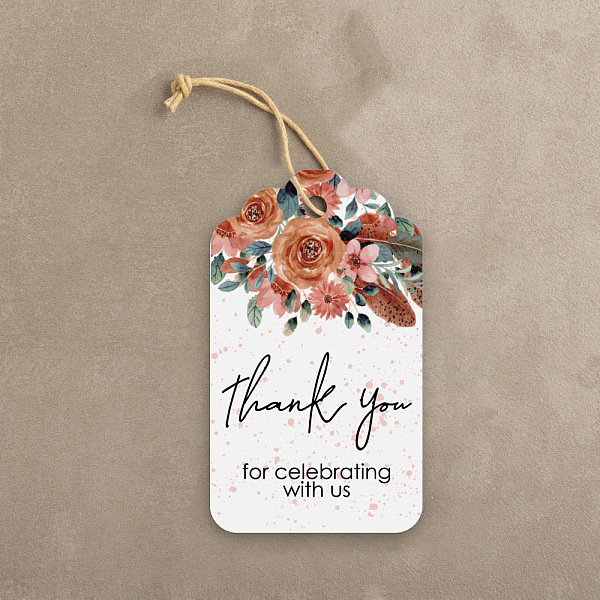 PandaHall Thanksgiving Themed Paper Hang Gift Tags, with Hemp Cord, Flower Pattern, Tags: 7x4cm, 50pcs/bag Paper Flower
PandaHall Thanksgiving Themed Paper Hang Gift Tags, with Hemp Cord, Flower Pattern, Tags: 7x4cm, 50pcs/bag Paper Flower