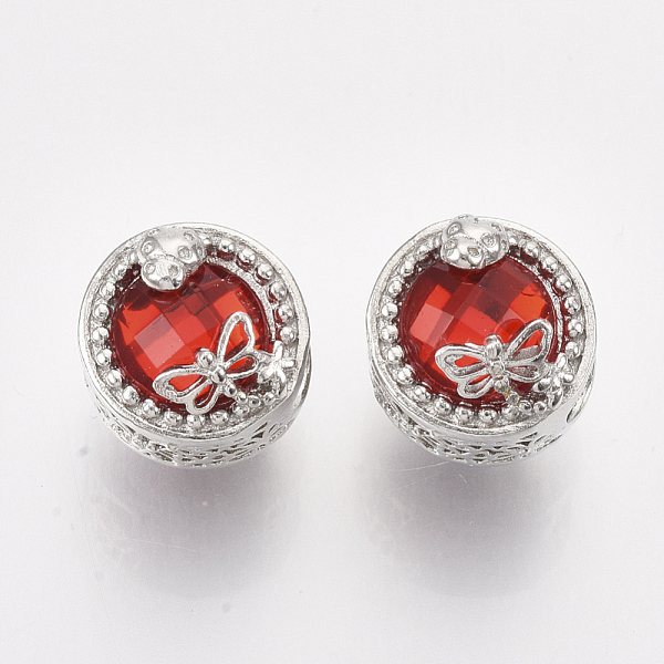 PandaHall Platinum Plated Alloy Beads, with Rhinestones, Large Hole Beads, Flat Round with Dragonfly, Hyacinth, 12x14mm, Hole: 4.5mm..., Red
PandaHall Platinum Plated Alloy Beads, with Rhinestones, Large Hole Beads, Flat Round with Dragonfly, Hyacinth, 12x14mm, Hole: 4.5mm..., Red