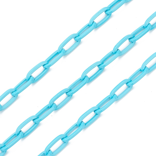 PandaHall Eco-friendly Spray Painted Handmade Brass Paperclip Chains, Flat Oval, Soldered, with Spool, Cyan, 12.5x6.5x1.5mm, 32.8 feet...
PandaHall Eco-friendly Spray Painted Handmade Brass Paperclip Chains, Flat Oval, Soldered, with Spool, Cyan, 12.5x6.5x1.5mm, 32.8 feet...