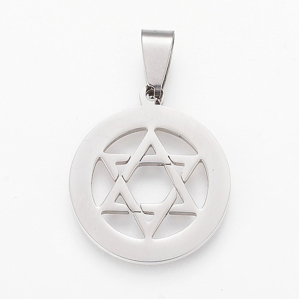 PandaHall 304 Stainless Steel Pendants, for Jewish, Star of David, Stainless Steel Color, 25x21.5x1.5mm, Hole: 5x8mm 304 Stainless Steel...
PandaHall 304 Stainless Steel Pendants, for Jewish, Star of David, Stainless Steel Color, 25x21.5x1.5mm, Hole: 5x8mm 304 Stainless Steel...