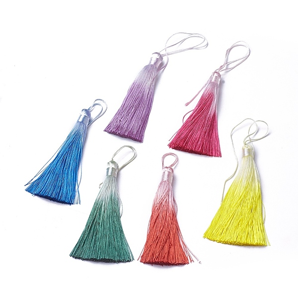 PandaHall Polyester Tassel Big Pendant Decorations, Mixed Color, 95~100x25~27mm Polyester Multicolor
PandaHall Polyester Tassel Big Pendant Decorations, Mixed Color, 95~100x25~27mm Polyester Multicolor