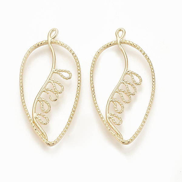 PandaHall Brass Pendants, Leaf, Nickel Free, Real 18K Gold Plated, 39x19x1.5mm, Hole: 2x1mm Brass Leaf
PandaHall Brass Pendants, Leaf, Nickel Free, Real 18K Gold Plated, 39x19x1.5mm, Hole: 2x1mm Brass Leaf
