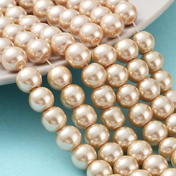 PandaHall Baking Painted Pearlized Glass Pearl Round Bead Strands, Moccasin, 8~9mm, Hole: 1mm, about 105pcs/strand, 31.4 inch Glass Round..., Orange
PandaHall Baking Painted Pearlized Glass Pearl Round Bead Strands, Moccasin, 8~9mm, Hole: 1mm, about 105pcs/strand, 31.4 inch Glass Round..., Orange