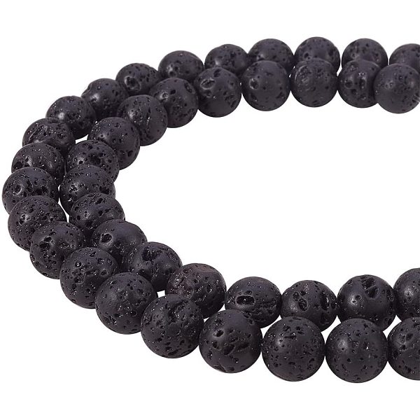 PandaHall Natural Lava Rock Stone Bead Strands, Round, 8mm, Hole: 1mm, about 47pcs/strand, 15.7 inch, 1strand/set Round Black
PandaHall Natural Lava Rock Stone Bead Strands, Round, 8mm, Hole: 1mm, about 47pcs/strand, 15.7 inch, 1strand/set Round Black