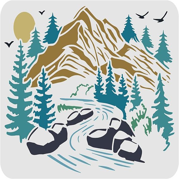 PandaHall FINGERINSPIRE Mountains View Stencils 29.7x21cm Plastic Valley Pine Tree Drawing Painting Stencils River Sun Birds Pattern Wall...
PandaHall FINGERINSPIRE Mountains View Stencils 29.7x21cm Plastic Valley Pine Tree Drawing Painting Stencils River Sun Birds Pattern Wall...