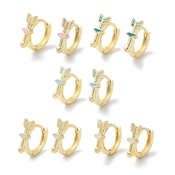 PandaHall Real 18K Gold Plated Brass Enamel Arrow Hoop Earrings for Women, Mixed Color, 14x4.5mm Brass Arrow Multicolor
PandaHall Real 18K Gold Plated Brass Enamel Arrow Hoop Earrings for Women, Mixed Color, 14x4.5mm Brass Arrow Multicolor