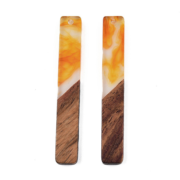 PandaHall Opaque Resin & Walnut Wood Big Pendants, Rectangle Charm, Coral, 51.5x7.5x3mm, Hole: 1.8mm Resin+Wood Rectangle Red
PandaHall Opaque Resin & Walnut Wood Big Pendants, Rectangle Charm, Coral, 51.5x7.5x3mm, Hole: 1.8mm Resin+Wood Rectangle Red