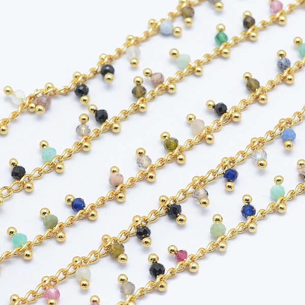 PandaHall Natural/Synthetic Gemstone Handmade Beaded Chains, Soldered, Lead Free & Cadmium Free, with Brass Findings, Real 18K Gold Plated...
PandaHall Natural/Synthetic Gemstone Handmade Beaded Chains, Soldered, Lead Free & Cadmium Free, with Brass Findings, Real 18K Gold Plated...
