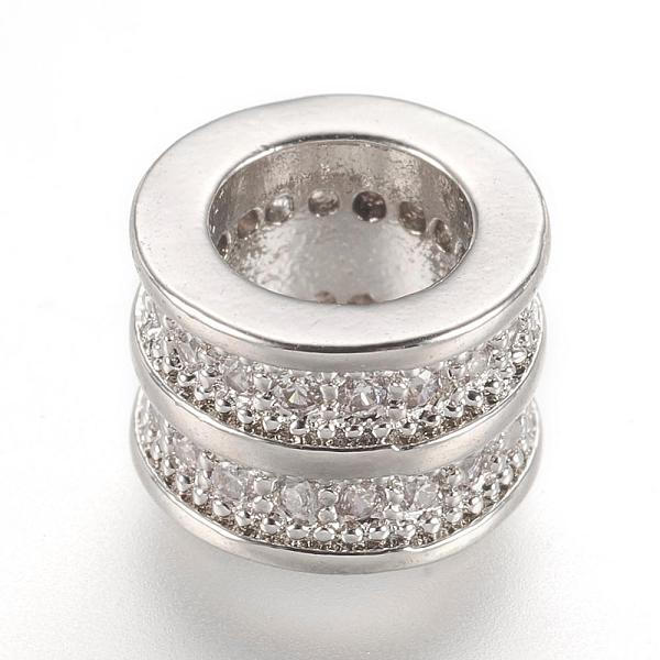 PandaHall Brass Micro Pave Cubic Zirconia European Beads, Large Hole Beads, Real Platinum Plated, Column, 8x6mm, Hole: 5mm Brass+Cubic...
PandaHall Brass Micro Pave Cubic Zirconia European Beads, Large Hole Beads, Real Platinum Plated, Column, 8x6mm, Hole: 5mm Brass+Cubic...