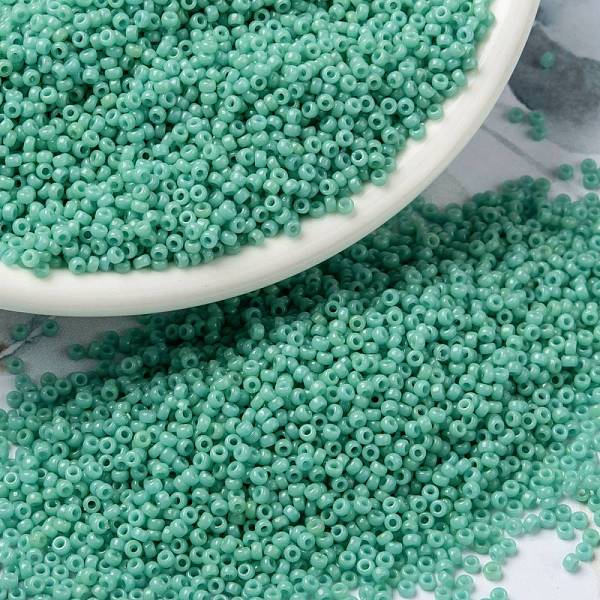 PandaHall MIYUKI Round Rocailles Beads, Japanese Seed Beads, (RR4475) Duracoat Dyed Opaque Sea Opal, 15/0, 1.5mm, Hole: 0.7mm, about..., Cyan
PandaHall MIYUKI Round Rocailles Beads, Japanese Seed Beads, (RR4475) Duracoat Dyed Opaque Sea Opal, 15/0, 1.5mm, Hole: 0.7mm, about..., Cyan