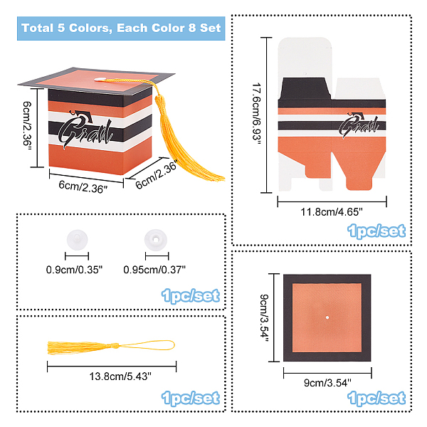 PandaHall AHANDMAKER 40 Sets Graduation Candy Boxes, Multi-Style Graduation Favor Box Graduation Chocolate Box with Tassel for Graduation..., Multicolor
PandaHall AHANDMAKER 40 Sets Graduation Candy Boxes, Multi-Style Graduation Favor Box Graduation Chocolate Box with Tassel for Graduation..., Multicolor