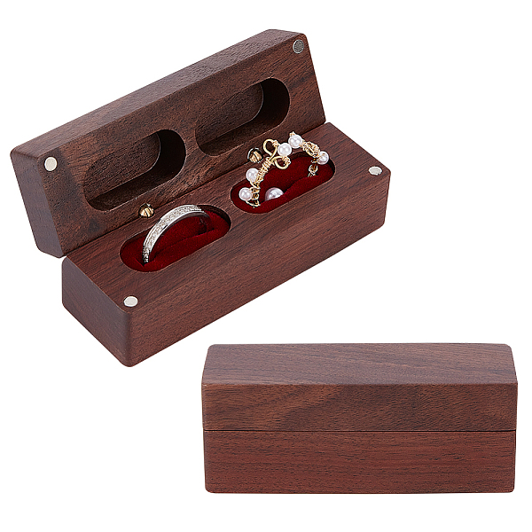 PandaHall PH 2-Slot Wooden Ring Box, Rustic Ring Bearer Box Double Ring Holder Flip Cover Ring Box with Red Inner Lining for Wedding...
PandaHall PH 2-Slot Wooden Ring Box, Rustic Ring Bearer Box Double Ring Holder Flip Cover Ring Box with Red Inner Lining for Wedding...