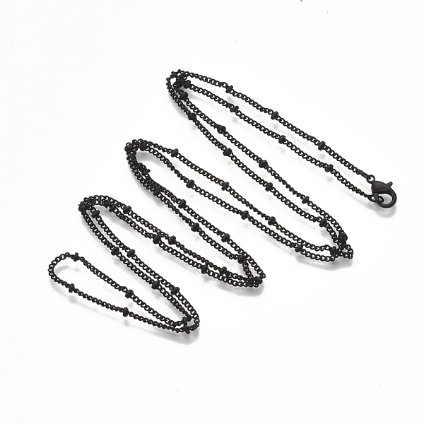PandaHall Brass Coated Iron Curb Chain Necklace Making, with Lobster Claw Clasps, Black, 32 inch(81.5cm) Iron Black
PandaHall Brass Coated Iron Curb Chain Necklace Making, with Lobster Claw Clasps, Black, 32 inch(81.5cm) Iron Black