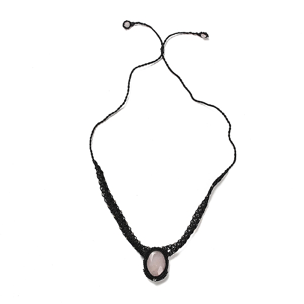 PandaHall Natural Rose Quartz Oval Pendant Necklace, Braided Wax Strings Choker Necklaces, 25.83 inch(65.6cm) Rose Quartz Oval
PandaHall Natural Rose Quartz Oval Pendant Necklace, Braided Wax Strings Choker Necklaces, 25.83 inch(65.6cm) Rose Quartz Oval