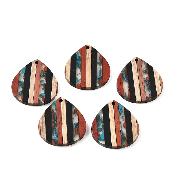 PandaHall Transparent Resin & Walnut Wood Pendants, Teardrop Charms, Colorful, 32x29x3.5mm, Hole: 2mm Resin+Wood Teardrop
PandaHall Transparent Resin & Walnut Wood Pendants, Teardrop Charms, Colorful, 32x29x3.5mm, Hole: 2mm Resin+Wood Teardrop