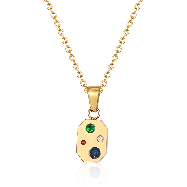 PandaHall Square Necklace with Sparkling Diamond Pendant Necklaces, Stainless Steel Cable Chain Necklaces for Women Stainless Steel
PandaHall Square Necklace with Sparkling Diamond Pendant Necklaces, Stainless Steel Cable Chain Necklaces for Women Stainless Steel