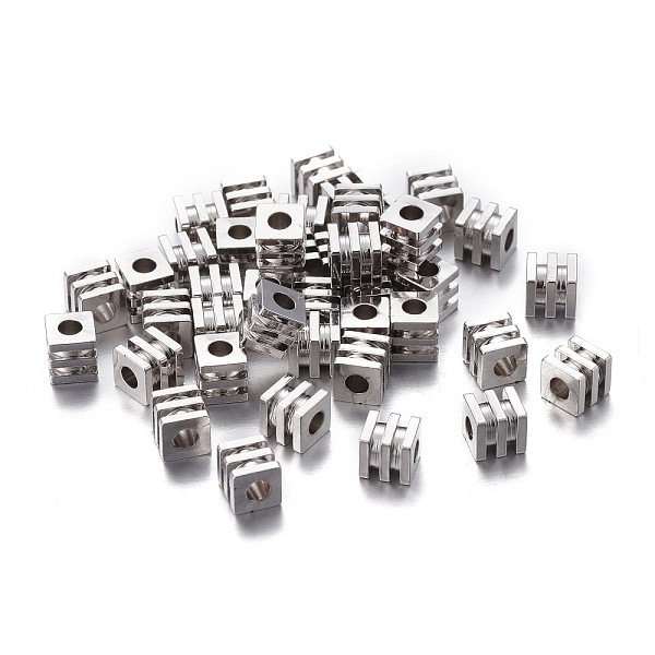 PandaHall Brass Spacer Beads, Long-lasting Plated, Grooved Cube, Platinum, 4x4x4mm, Hole: 1.8mm Brass Cube
PandaHall Brass Spacer Beads, Long-lasting Plated, Grooved Cube, Platinum, 4x4x4mm, Hole: 1.8mm Brass Cube