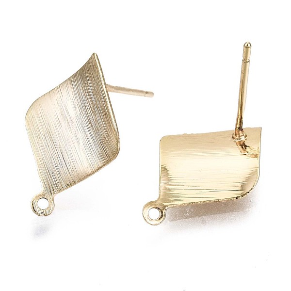 PandaHall Brass Stud Earring Findings, Nickel Free, Twist Rhombus, Real 18K Gold Plated, 17x11.5mm, Hole: 1mm, Pin: 0.8mm Brass Rhombus
PandaHall Brass Stud Earring Findings, Nickel Free, Twist Rhombus, Real 18K Gold Plated, 17x11.5mm, Hole: 1mm, Pin: 0.8mm Brass Rhombus