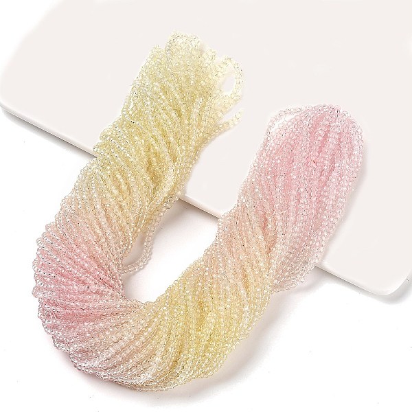 PandaHall Transparent Painted Glass Beads Strands, Faceted, Rondelle, Colorful, 3.4x2.6mm, Hole: 0.5mm, about 135pcs/strand, 14.17''(36cm)...
PandaHall Transparent Painted Glass Beads Strands, Faceted, Rondelle, Colorful, 3.4x2.6mm, Hole: 0.5mm, about 135pcs/strand, 14.17''(36cm)...