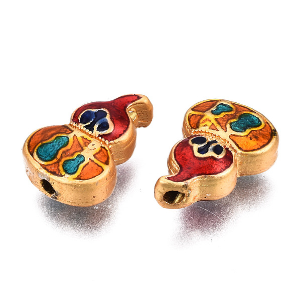 PandaHall Alloy Enamel Beads, Matte Style, Cadmium Free & Lead Free, Matte Gold Color, Gourd, Dark Cyan, 13x9x5mm, Hole: 1mm Alloy+Enamel...
PandaHall Alloy Enamel Beads, Matte Style, Cadmium Free & Lead Free, Matte Gold Color, Gourd, Dark Cyan, 13x9x5mm, Hole: 1mm Alloy+Enamel...