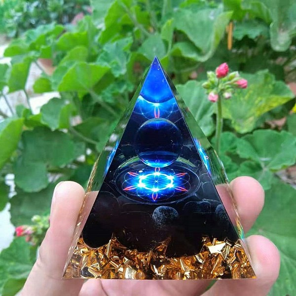 PandaHall Orgonite Pyramid Resin Energy Generators, Natural Obsidian Chips Inside for Home Office Desk Decoration, 60x60mm Obsidian Pyramid
PandaHall Orgonite Pyramid Resin Energy Generators, Natural Obsidian Chips Inside for Home Office Desk Decoration, 60x60mm Obsidian Pyramid