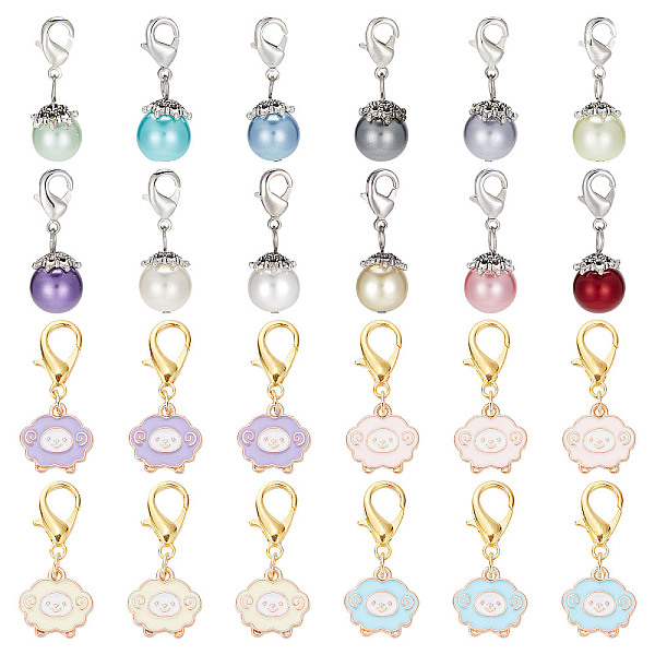 PandaHall SUNNYCLUE 1 Box 24Pcs Stitch Marker Charms Crochet Stitch Markers Glass Pearl Enamel Sheep Clip on Charm Stitch Markers for..., Multicolor
PandaHall SUNNYCLUE 1 Box 24Pcs Stitch Marker Charms Crochet Stitch Markers Glass Pearl Enamel Sheep Clip on Charm Stitch Markers for..., Multicolor