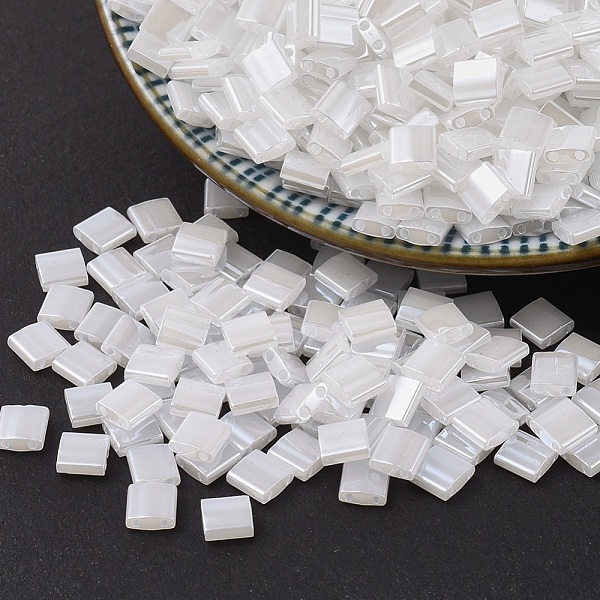 PandaHall MIYUKI TILA Beads, Japanese Seed Beads, 2-Hole, (TL511) Crystal Ceylon, 5x5x1.9mm, Hole: 0.8mm, about 118pcs/10g Glass White
PandaHall MIYUKI TILA Beads, Japanese Seed Beads, 2-Hole, (TL511) Crystal Ceylon, 5x5x1.9mm, Hole: 0.8mm, about 118pcs/10g Glass White