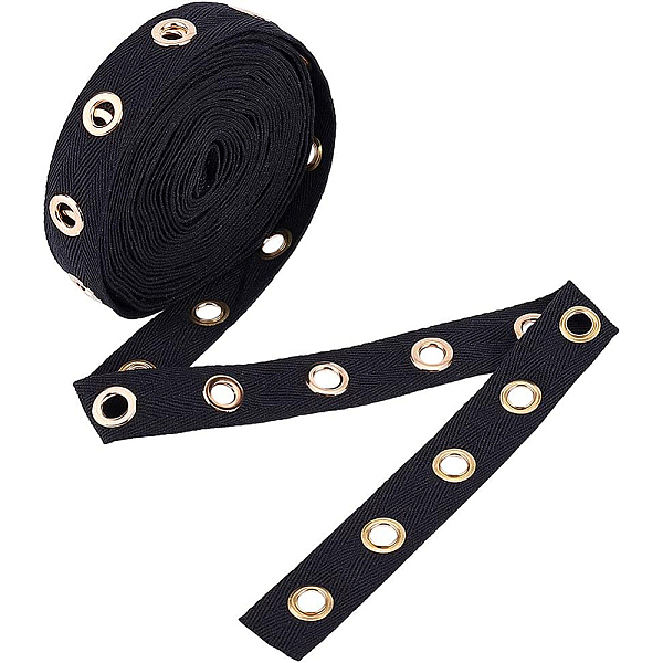 PandaHall BENECREAT 6 Yards 1" Wide Black Cotton Grommet Eyelet Twill Tape Trim, 8mm Silver Metal Eyelet Ring Ribbon Strip for Sewing Crafts...
PandaHall BENECREAT 6 Yards 1" Wide Black Cotton Grommet Eyelet Twill Tape Trim, 8mm Silver Metal Eyelet Ring Ribbon Strip for Sewing Crafts...