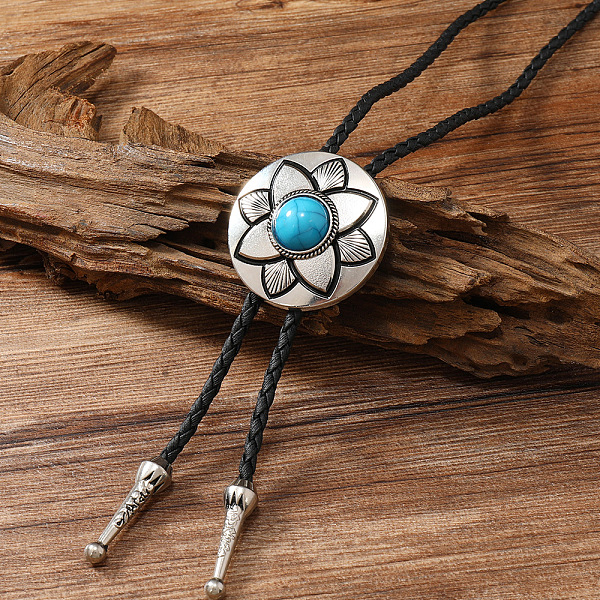 PandaHall PU Leather Lariat Necklaces, Alloy with Synthetic Turquoise Flower Pendant Necklace, 15.75~27.56 inch(40~70cm) Synthetic Turquoise...
PandaHall PU Leather Lariat Necklaces, Alloy with Synthetic Turquoise Flower Pendant Necklace, 15.75~27.56 inch(40~70cm) Synthetic Turquoise...