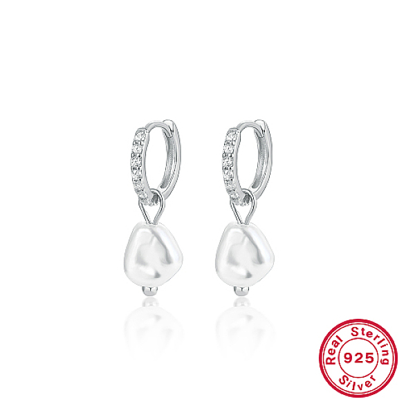 PandaHall Rhodium Plated 925 Sterling Silver Micro Pave Cubic Zirconia Dangle Hoop Earrings, Natural Pearl Drop Earrings, with 925 Stamp...
PandaHall Rhodium Plated 925 Sterling Silver Micro Pave Cubic Zirconia Dangle Hoop Earrings, Natural Pearl Drop Earrings, with 925 Stamp...