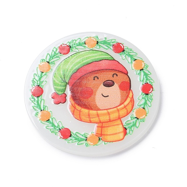 PandaHall Christmas Acrylic Pendants, Flat Round Charm, Bear, 38x2mm, Hole: 1.3mm Acrylic Bear
PandaHall Christmas Acrylic Pendants, Flat Round Charm, Bear, 38x2mm, Hole: 1.3mm Acrylic Bear