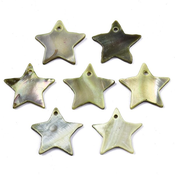 PandaHall Natural Freshwater Shell Pendants, Dyed, Star, Dark Khaki, 19~20x20.5~21.5x1~2mm, Hole: 1.6mm Freshwater Shell Star
PandaHall Natural Freshwater Shell Pendants, Dyed, Star, Dark Khaki, 19~20x20.5~21.5x1~2mm, Hole: 1.6mm Freshwater Shell Star