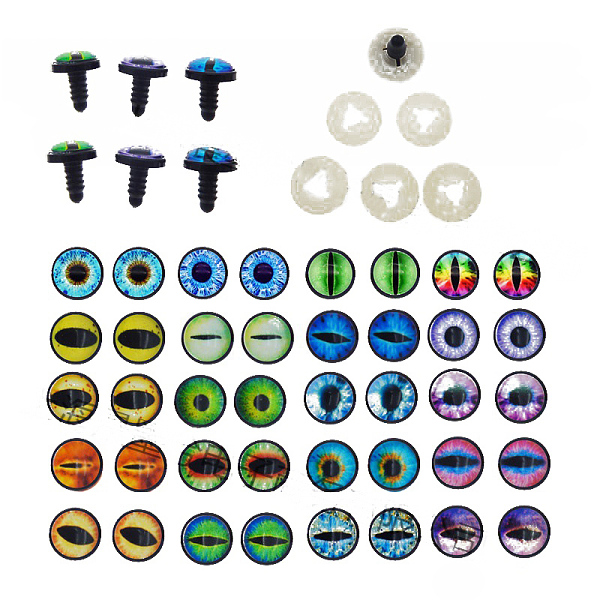 PandaHall Glass Doll Safety Eyes, with Gasket, for Doll DIY Making Accessories, Mixed Color, 10mm, 20 pairs/set Glass Eye Multicolor 
PandaHall Glass Doll Safety Eyes, with Gasket, for Doll DIY Making Accessories, Mixed Color, 10mm, 20 pairs/set Glass Eye Multicolor