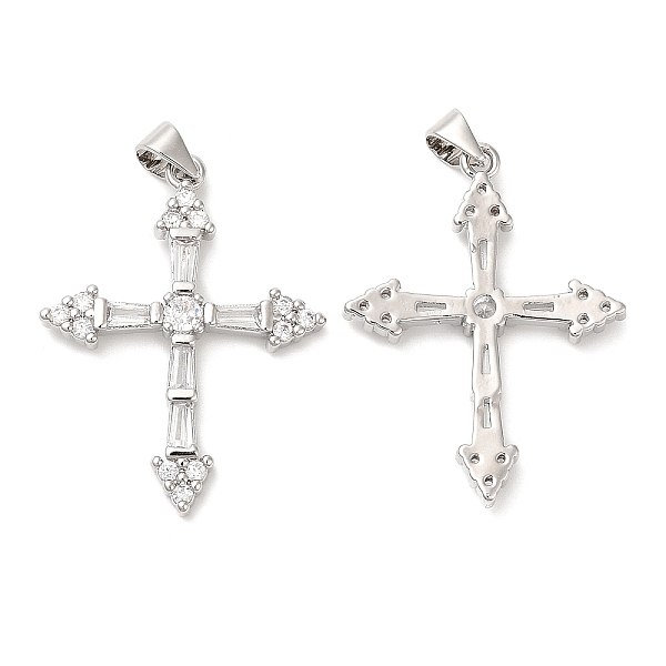 PandaHall Eco-Friendly Brass Micro Pave Cubic Zirconia Pendants, Lead Free & Cadmium Free, Cross Charm, Platinum, 32x24x3.5mm, Hole: 5x3.5mm..., Clear
PandaHall Eco-Friendly Brass Micro Pave Cubic Zirconia Pendants, Lead Free & Cadmium Free, Cross Charm, Platinum, 32x24x3.5mm, Hole: 5x3.5mm..., Clear