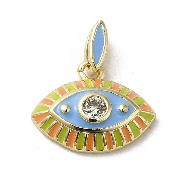 PandaHall Brass Enamel Charms, with Glass, Real 18K Gold Plated, Eye Charm, Yellow Green, 11.5x15x3.8mm, Hole: 4.5x1.5mm Brass+Enamel Eye
PandaHall Brass Enamel Charms, with Glass, Real 18K Gold Plated, Eye Charm, Yellow Green, 11.5x15x3.8mm, Hole: 4.5x1.5mm Brass+Enamel Eye