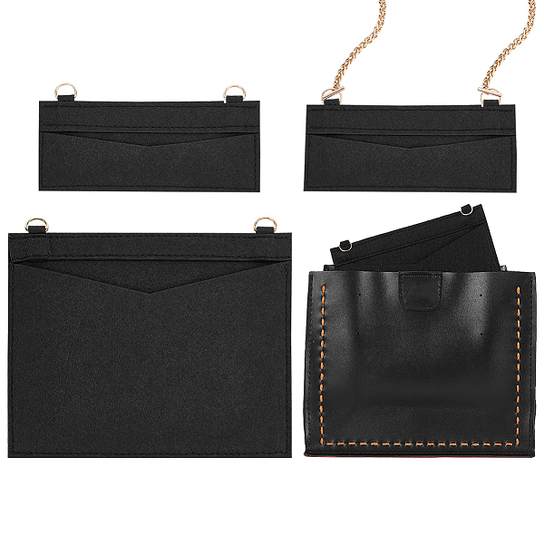 PandaHall WADORN 2Pcs 2 Styles Wool Felt Bag Organizer Inserts, with Alloy D-Rings, for Envolope Bag Accessories, Rectangle, Black...
PandaHall WADORN 2Pcs 2 Styles Wool Felt Bag Organizer Inserts, with Alloy D-Rings, for Envolope Bag Accessories, Rectangle, Black...