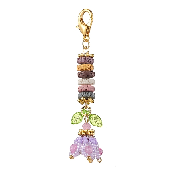 PandaHall Natural Lava Rock Beads Pendant Decorations, with Glass Pearl Beads and Zinc Alloy Lobster Claw Clasps, Plum, 74mm Lava Rock..., Purple
PandaHall Natural Lava Rock Beads Pendant Decorations, with Glass Pearl Beads and Zinc Alloy Lobster Claw Clasps, Plum, 74mm Lava Rock..., Purple