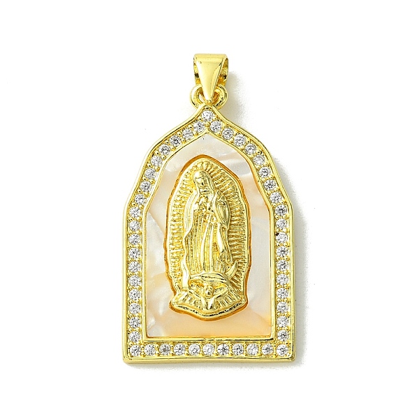 PandaHall Real 18K Gold Plated Brass Micro Pave Clear Cubic Zirconia Pendants, with Shell, Virgin, Arch, 30x18x3.5mm, Hole: 3.5x4mm...
PandaHall Real 18K Gold Plated Brass Micro Pave Clear Cubic Zirconia Pendants, with Shell, Virgin, Arch, 30x18x3.5mm, Hole: 3.5x4mm...