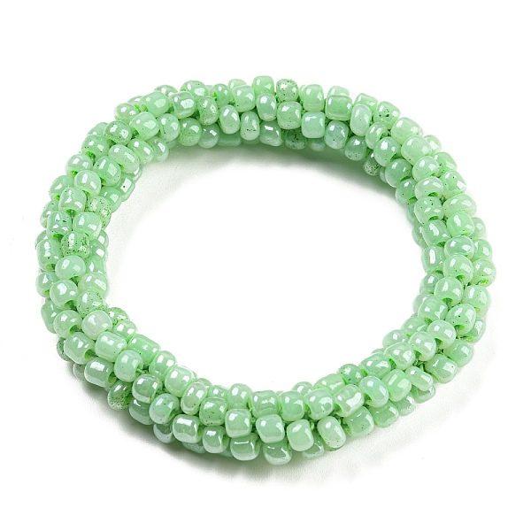PandaHall Crochet Glass Beads Braided Stretch Bracelet, Nepel Boho Style Bracelet, Light Green, Inner Diameter: 1-3/4 inch(4.5cm) Glass
PandaHall Crochet Glass Beads Braided Stretch Bracelet, Nepel Boho Style Bracelet, Light Green, Inner Diameter: 1-3/4 inch(4.5cm) Glass