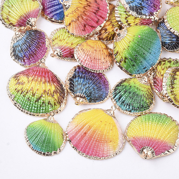 PandaHall Electroplate Shell Pendants, with Brass Findings, Dyed, Light Gold, Mixed Color, 22.5~30.5x22~32x5~9mm, Hole: 1.6mm Shell Shell..., Multicolor
PandaHall Electroplate Shell Pendants, with Brass Findings, Dyed, Light Gold, Mixed Color, 22.5~30.5x22~32x5~9mm, Hole: 1.6mm Shell Shell..., Multicolor