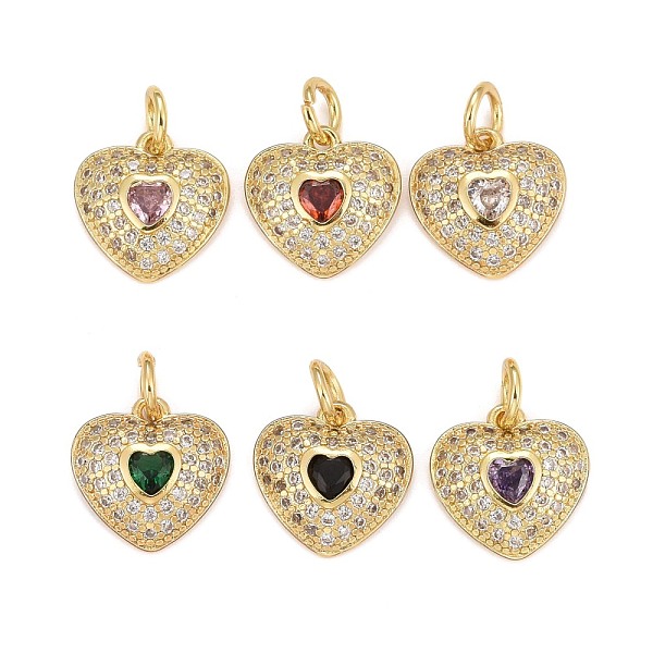 PandaHall Rack Plating Brass Cubic Zirconia Charms, Real 18K Gold Plated, Heart, Lead Free & Cadmium Free, Mixed Color, 13.5x13.5x4mm, Jump..., Multicolor
PandaHall Rack Plating Brass Cubic Zirconia Charms, Real 18K Gold Plated, Heart, Lead Free & Cadmium Free, Mixed Color, 13.5x13.5x4mm, Jump..., Multicolor