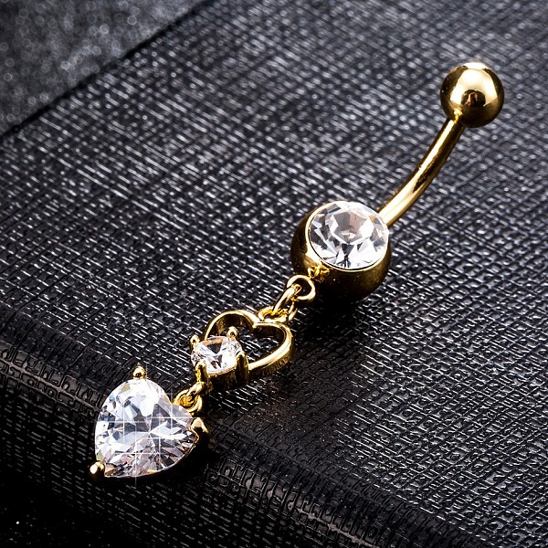 PandaHall Piercing Jewelry, Brass Cubic Zirconia Navel Ring, Belly Rings, with Surgical Stainless Steel Bar, Cadmium Free & Lead Free, Real..., Clear
PandaHall Piercing Jewelry, Brass Cubic Zirconia Navel Ring, Belly Rings, with Surgical Stainless Steel Bar, Cadmium Free & Lead Free, Real..., Clear