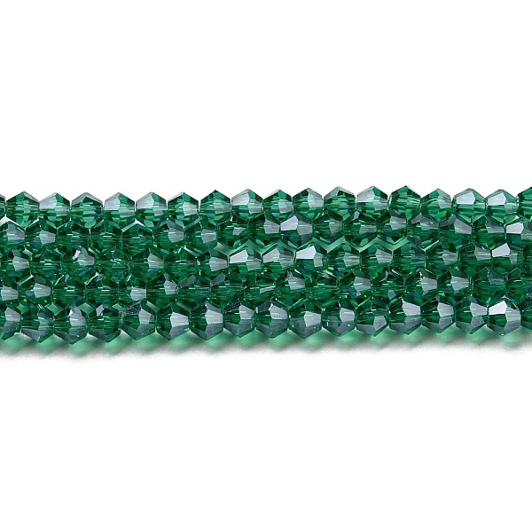 PandaHall Transparent Electroplate Glass Beads Strands, Pearl Luster Plated, Faceted, Bicone, Teal, 4x4mm, Hole: 0.8mm, about..., Cyan
PandaHall Transparent Electroplate Glass Beads Strands, Pearl Luster Plated, Faceted, Bicone, Teal, 4x4mm, Hole: 0.8mm, about..., Cyan