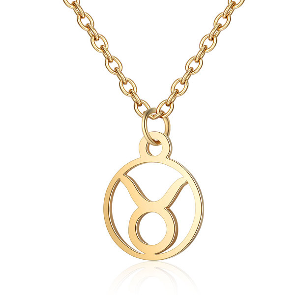 PandaHall 201 Stainless Steel Pendants Necklaces, Flat Round with Constellations, Taurus, 16.3 inch(40cm)x1mm 201 Stainless Steel Taurus
PandaHall 201 Stainless Steel Pendants Necklaces, Flat Round with Constellations, Taurus, 16.3 inch(40cm)x1mm 201 Stainless Steel Taurus