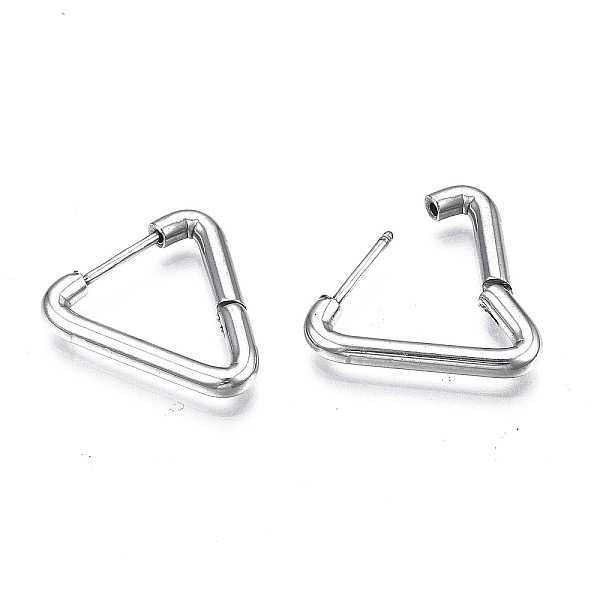 PandaHall 201 Stainless Steel Triangle Hoop Earrings, with 304 Stainless Steel Pins, Hinged Earrings for Women, Stainless Steel Color...
PandaHall 201 Stainless Steel Triangle Hoop Earrings, with 304 Stainless Steel Pins, Hinged Earrings for Women, Stainless Steel Color...