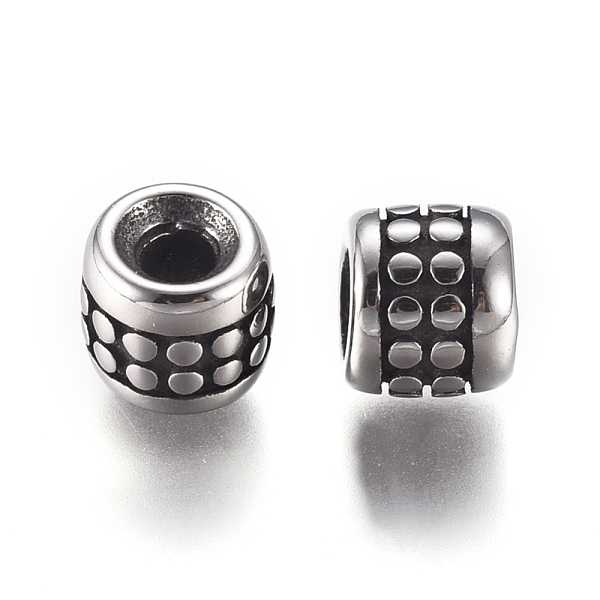 PandaHall 304 Stainless Steel Beads, Column, Antique Silver, 6x5.5mm, Hole: 2mm 304 Stainless Steel Column
PandaHall 304 Stainless Steel Beads, Column, Antique Silver, 6x5.5mm, Hole: 2mm 304 Stainless Steel Column