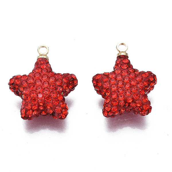 PandaHall Polymer Clay Rhinestone Pendants, with Light Gold Plated Brass Loop, Cadmium Free & Lead Free, Star, Siam, PP12(1.8~1.9mm)..., Red
PandaHall Polymer Clay Rhinestone Pendants, with Light Gold Plated Brass Loop, Cadmium Free & Lead Free, Star, Siam, PP12(1.8~1.9mm)..., Red