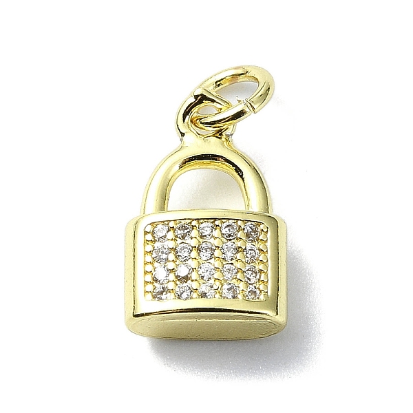 PandaHall Brass Micro Pave Claer Cubic Zirconia Charms, with Jump Ring, Real 18K Gold Plated, Lock, 12.5x8x4mm, Hole: 3mm Brass+Cubic..., Clear
PandaHall Brass Micro Pave Claer Cubic Zirconia Charms, with Jump Ring, Real 18K Gold Plated, Lock, 12.5x8x4mm, Hole: 3mm Brass+Cubic..., Clear